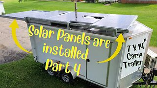 Solar Panel Trailer Mount - 8 Panel Canopy Pullout