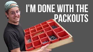 LEAVING the MILWAUKEE PACKOUTS and building drawers for the organizers! ep15