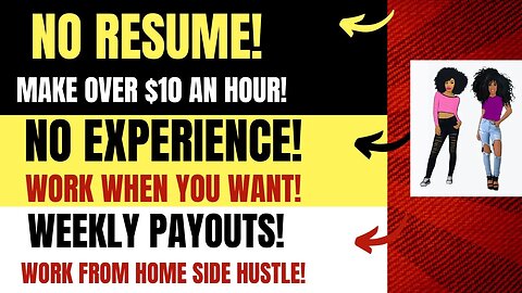 Make Over $10 An Hour - Easy Side Hustle - No Talking No Interview No Experience Anyone Can Do It