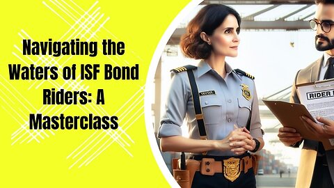 Mastering the ISF Importer Security Filing Bond Rider