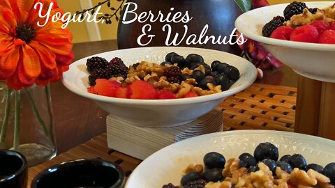 Greek Yogurt, Berries & Walnuts