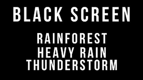HEAVY RAIN and THUNDERSTORM Sounds for Sleeping 2 HOUR BLACK SCREEN - Rainforest Sleep Relaxation