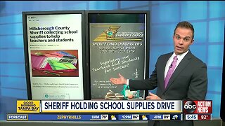 Hillsborough County Sheriff collecting school supplies to help teachers and students