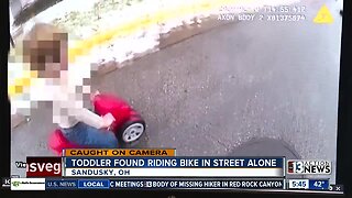 National: Toddler found riding bike in street alone