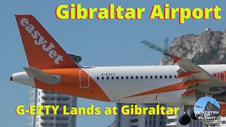 G-EZTY Landing over the Beach at Gibraltar