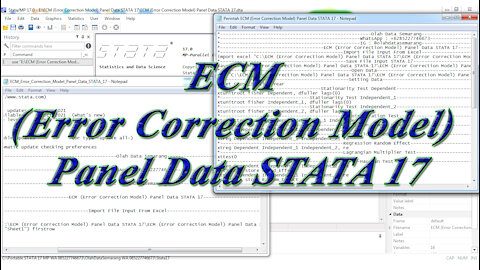 ECM (Error Correction Model) Panel Data STATA 17