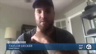 Taylor Decker happy the Lions staff is filled with former players