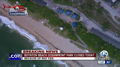 Boynton Beach Oceanfront Park closed Thursday for red tide