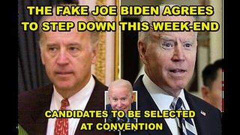 FAKE MASKED BIDEN TO ANNOUNCE HIS STEP DOWN PLANS THIS WEEK-END - IT'S HARD FOR SOME TO REMAIN CALM