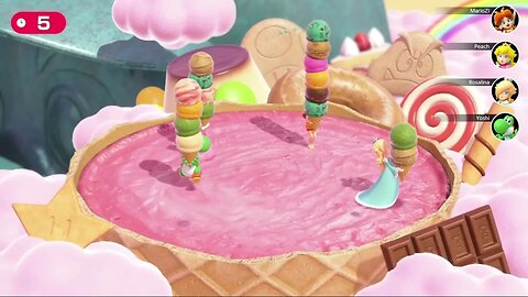 Mario Party Superstars - SwimSuit Daisy vs Peach vs Rosalina vs Yoshi