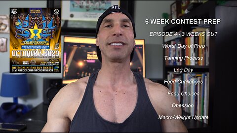 6 WEEK CONTEST PREP | MENS PHYSIQUE | 2023 EAST COAST CUP CHAMPIONSHIPS | 3 WEEKS OUT | EPISODE 4