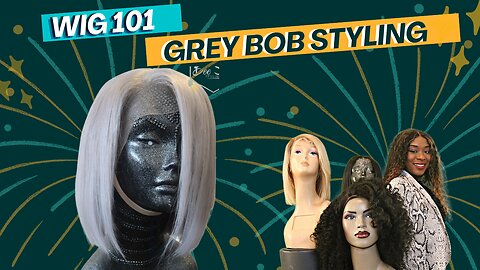 Styling a bob wig| Perfect haircut for grey hair