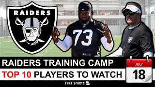 Raiders training camp is almost here find out which players you should keep a close eye on