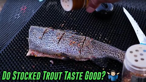 Do Stocked Trout Taste Good? Peppered BBQ Trout! (CATCH & COOK)