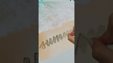 Procreate Beach Lettering 🏝#shorts