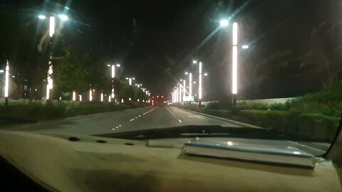 The best night view of dubai road