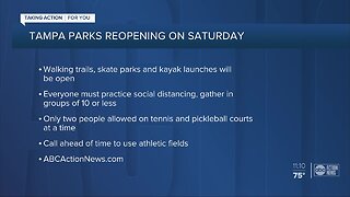City of Tampa reopening all parks, dog parks and beaches Saturday, May 16