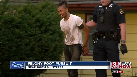Felony foot pursuit ends in arrest