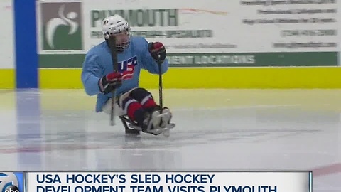 Sled hockey stars from Team USA's development program visits Michigan for training camp