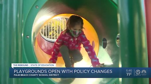 Palm Beach County school playgrounds reopen with policy changes