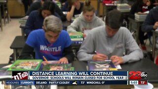 Governor Newsom announces schools will remain closed for the school year