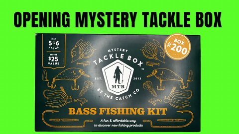 Opening Mystery Tackle Box By The Catch Co