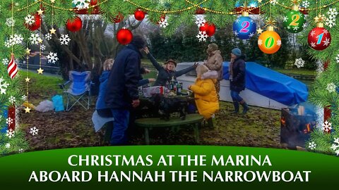 Christmas at the marina aboard Hannah the Narrowboat