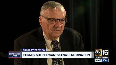 Senate candidate sit-down: Former sheriff Joe Arpaio