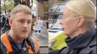 Based British Woman CANNOT Stand Eco “Activist” Blocking Traffic