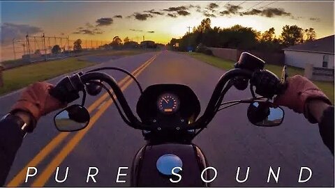 Summer Evening Cruise | Harley Davidson Sportster Iron 1200 (Pure Engine Sound)