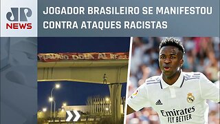 Torcida do Atlético de Madri "enforca" boneco de Vinícius Jr.