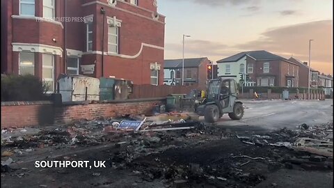 Residents clean up after clashes in Southport, UK where stabbing attack killed 3 girls