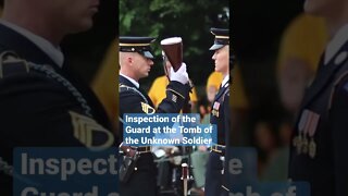 Inspection at the Tomb of the Unknown Soldier Arlington National Cemetery ￼#shorts #unknownsoldier