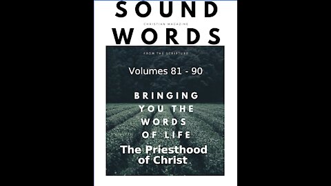 Sound Words, The Priesthood of Christ