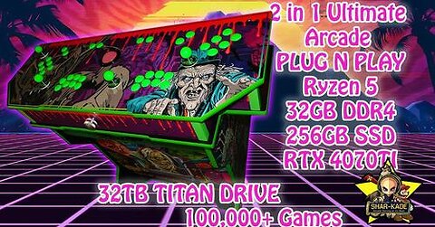 CreepShow - 2 in 1 Ultimate 4 Player Arcade Control Panel - SHAR-KADE Two New Employees #arcade #DIY