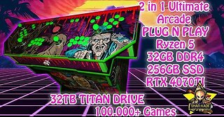 CreepShow - 2 in 1 Ultimate 4 Player Arcade Control Panel - SHAR-KADE Two New Employees #arcade #DIY