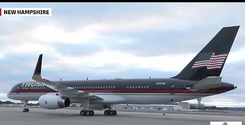 TRUMP❤️🇺🇸🥇🛫LANDS WITH ELEGANT BEAUTY TRUMP FORCE ONE AT NH AIRPORT💙🇺🇸🏅🛬✨⭐️