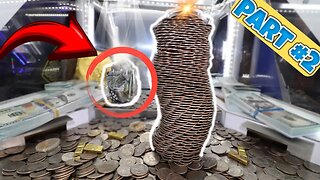 🔴Chip Worth $5,000 CASH!! Very Rare Coin Pusher!