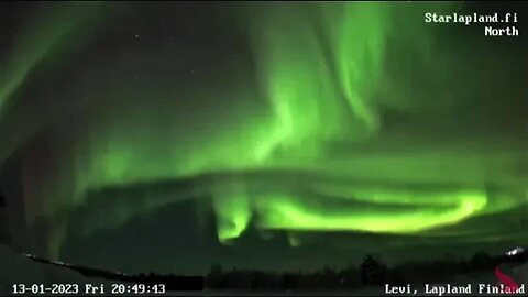 Majestic Northern Lights Over Finland 🌟 01/13/23 20:19