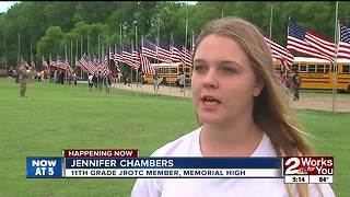 Veterans' flags line Floral Haven for Memorial Day