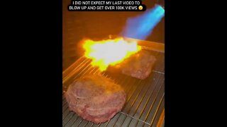 Torch seared steaks | @braunbecue🔥🥩 #shorts