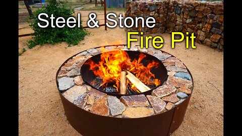 DIY Fire Pit with Steel & Stone