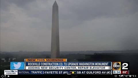 Rockville company given over $10M to upgrade Washington Monument