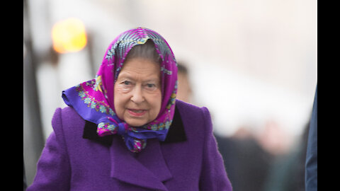 Queen Elizabeth selling beer