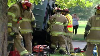 First-responders extricate crash victims