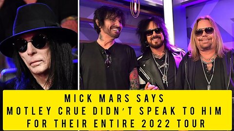 ROCK NEWS : Mick Mars Says' Motley Crue Didn’t Speak to Him for Their Entire 2022 Tour