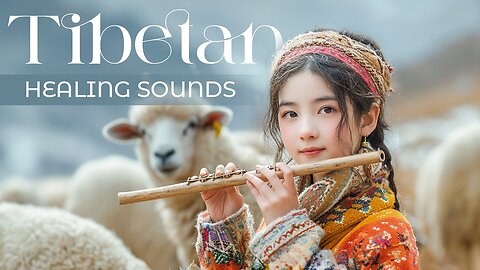 Beautiful Tibetan girl's healing flute - Eliminates stress and calms the mind, magical sound