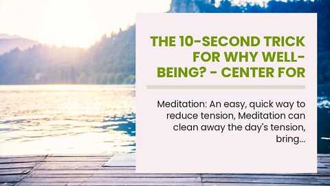 The 10-Second Trick For Why Well-Being? - Center for Healthy Minds