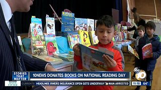 10News donates books on National Reading Day