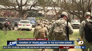 Hundreds of troops heading the the southern border